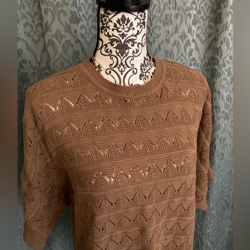 Jones New York | NWT Women’s Dolman Sleeve Pointelle Pullover Sweater Blouse - Picture 3 of 8
